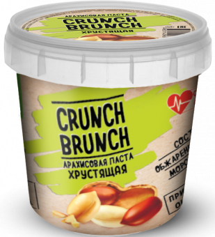 Crunch Brunch Crunch Brunch Арахисовая паста Хрустящая, 1000 г 